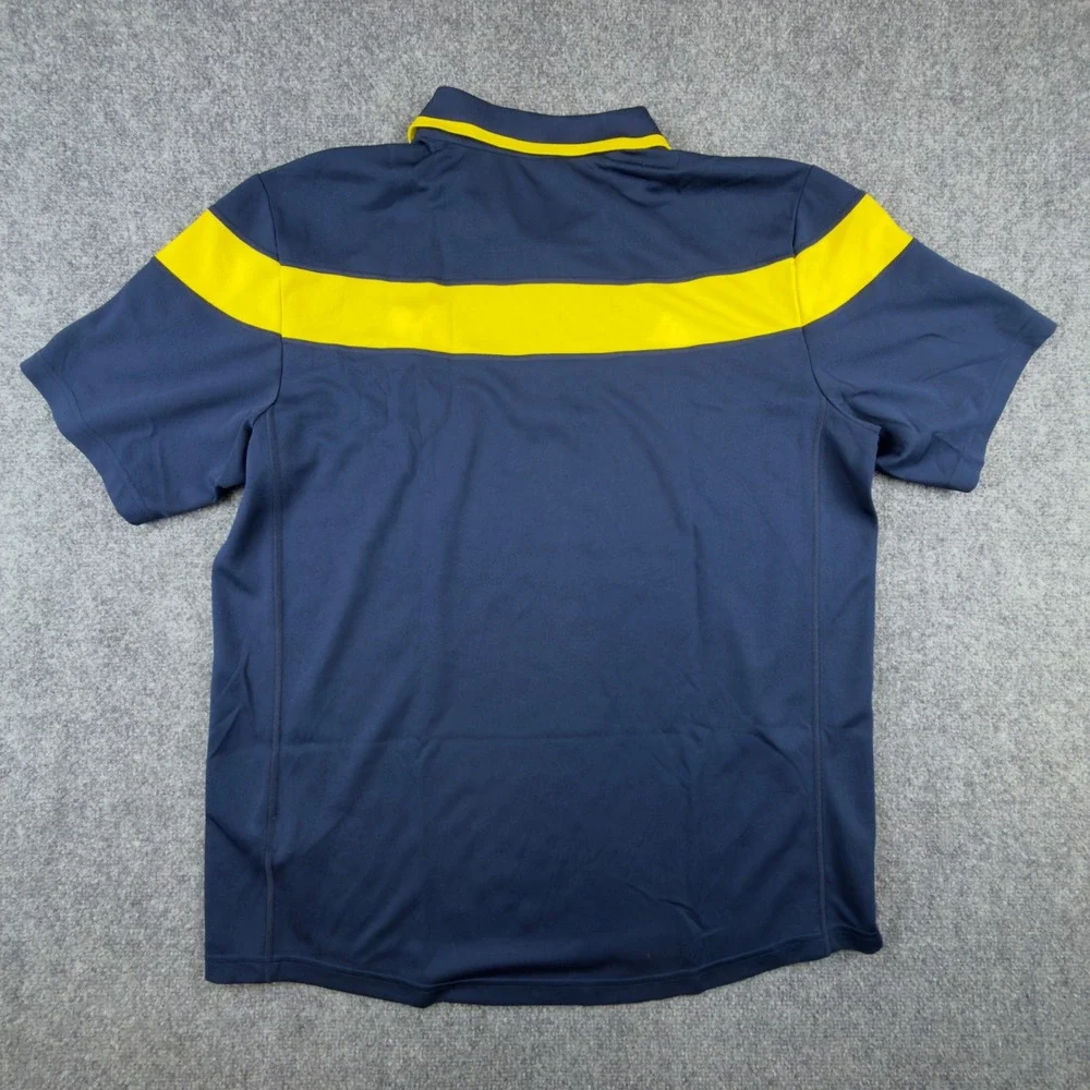 Adidas Michigan Wolverines Polo Shirt Mens XL Navy Blue Climalite A23044 1876